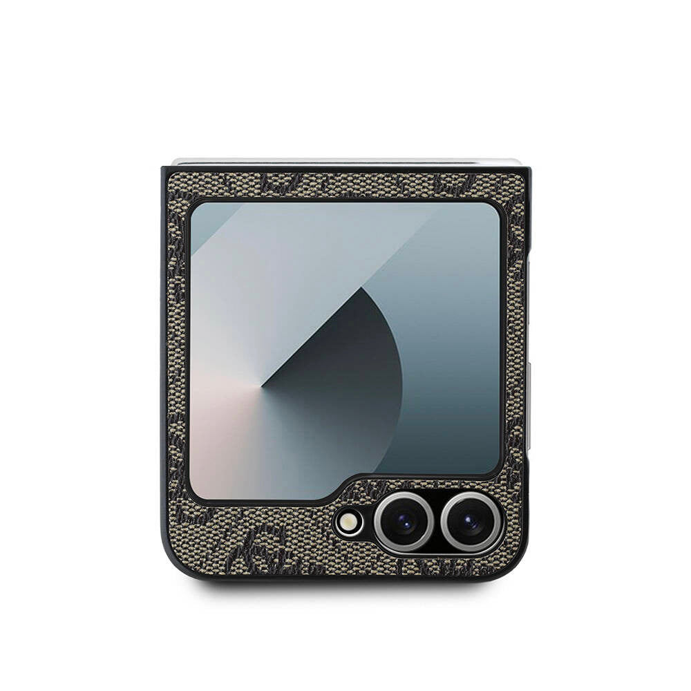 Case for Samsung Galaxy Z Flip7 FE F761 / Z Flip6 F741, Guess, 4G Metal Logo, Brown