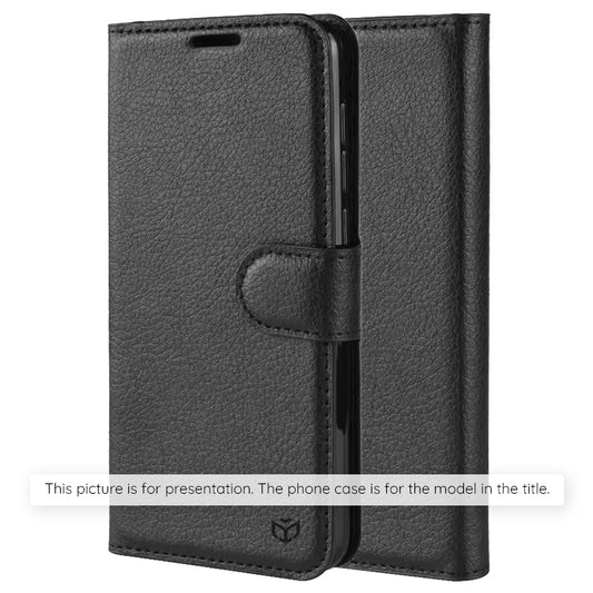 Case for Xiaomi 17 Ultra, Techsuit, Leather Folio, Black