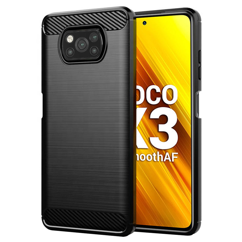 Case for Xiaomi Poco X3 Pro / X3 NFC / X3, Techsuit, Carbon, Black