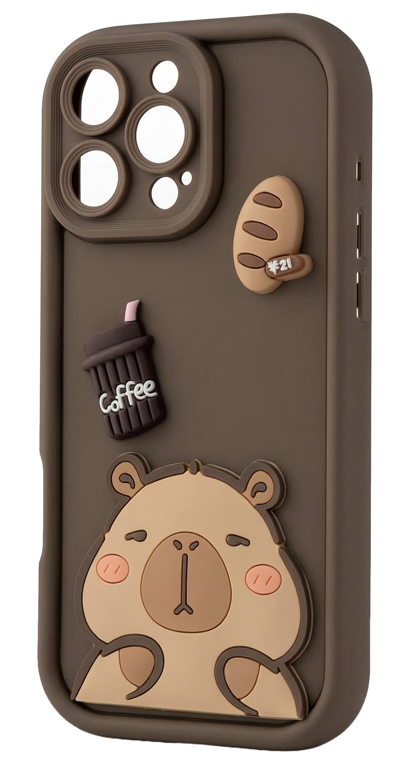 Case for Xiaomi Redmi Note 15 Pro 5G, OEM, Ultra Trendy 3D Capybara, Brown
