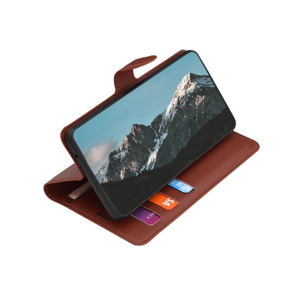 Case for Xiaomi Redmi A7 Pro 4G, Techsuit, Leather Folio, Brown