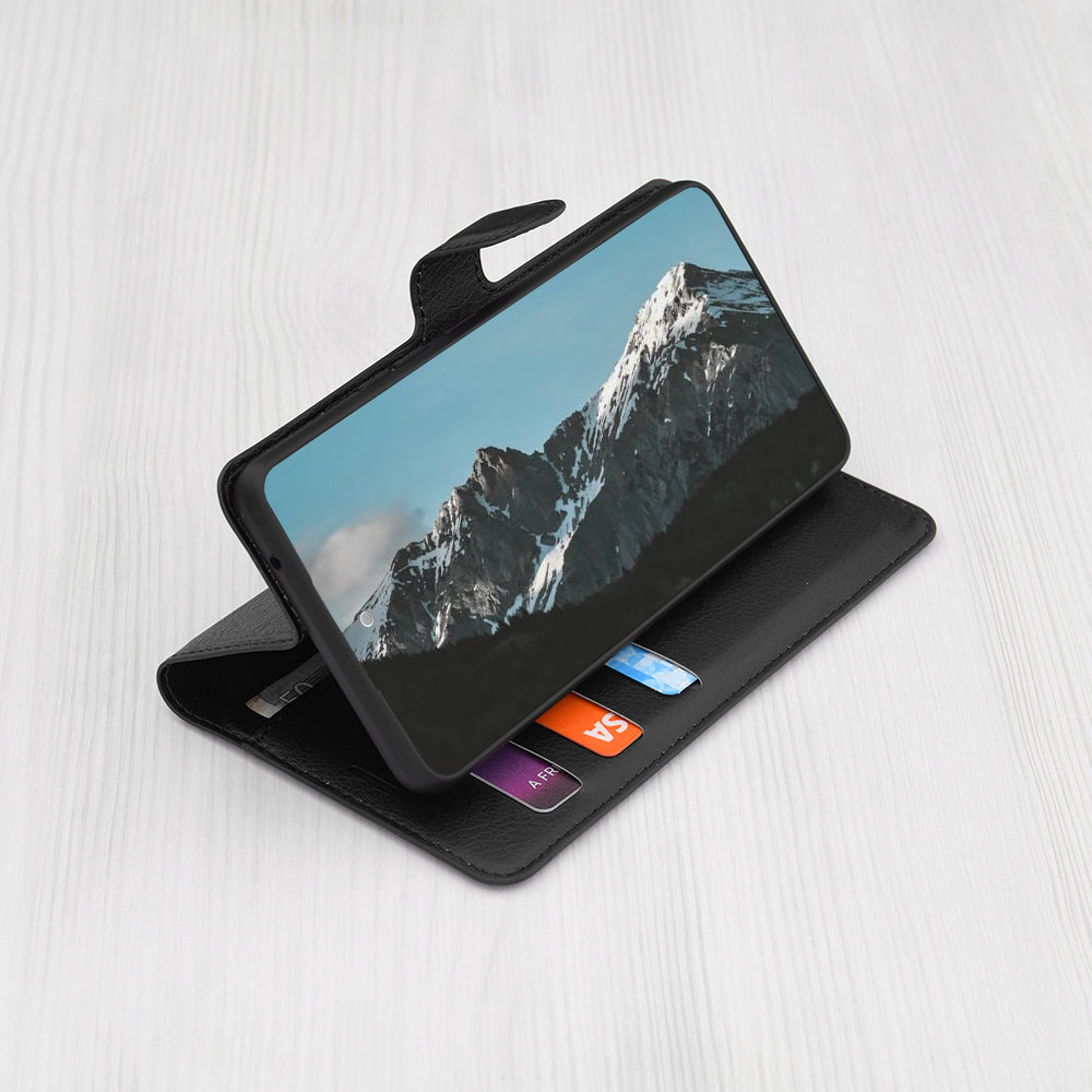 Case for Xiaomi Redmi Note 14 4G (Regional), Techsuit, Leather Folio, Black