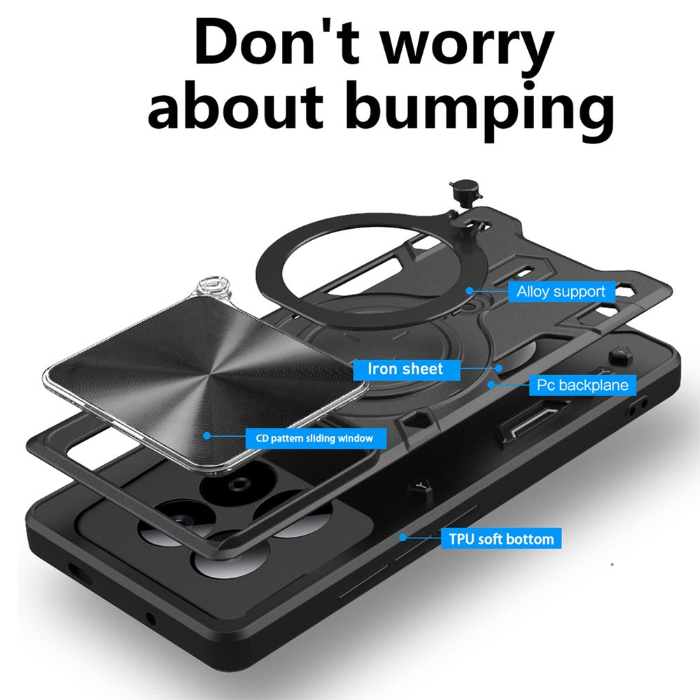 Case for Xiaomi Redmi Note 15 Pro 4G, Techsuit, CamGuard Pro, Blue