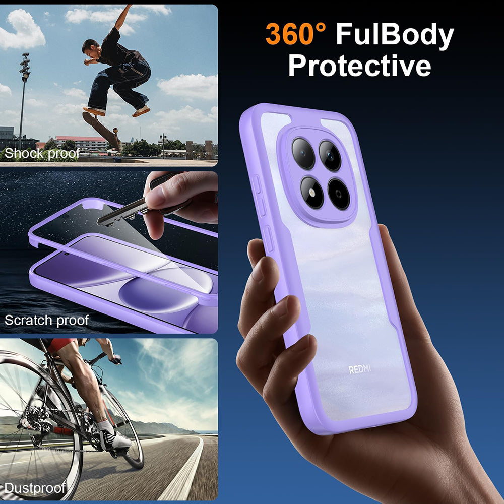 Case for Xiaomi Redmi Note 15 Pro 5G, Techsuit, ColorVerse 360, Purple