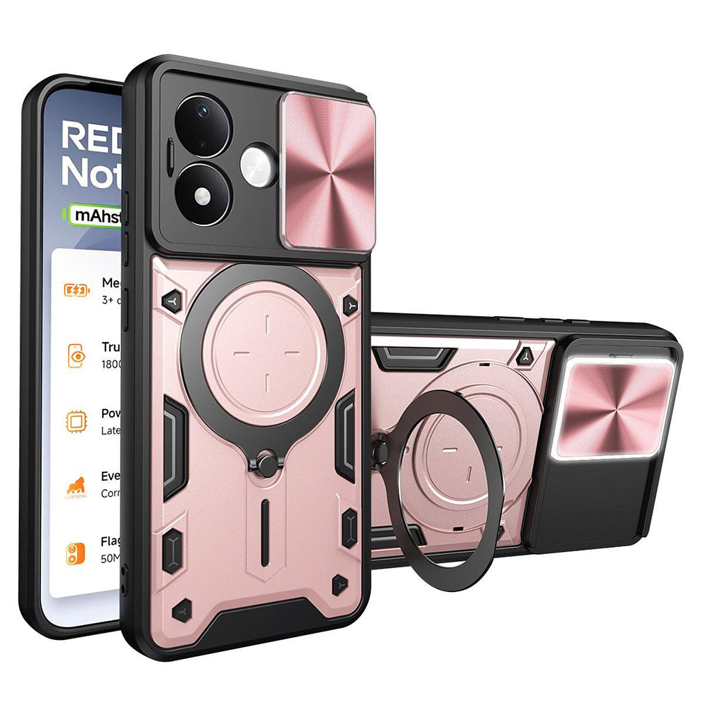 Case for Xiaomi Redmi Note 17 4G / Note 17 5G, Techsuit, CamGuard Pro, Rose Gold