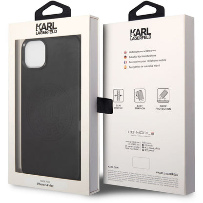 Case for Apple iPhone 14 Plus, Karl Lagerfeld, Perforated Logo, Black