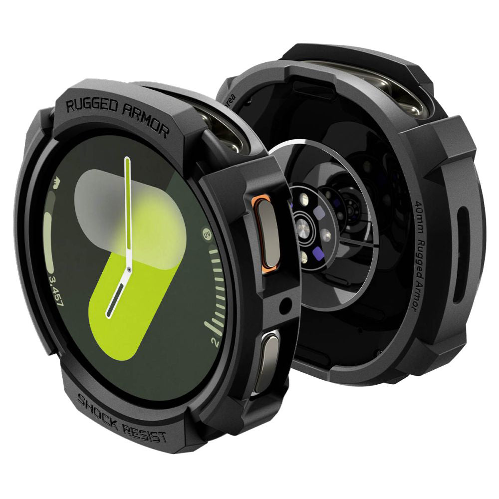 Spigen Rugged Armor Case for Samsung Galaxy Watch8 40mm, Black ACS10004