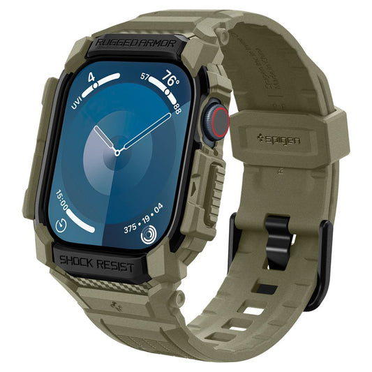 Spigen Rugged Armor Pro Case for Apple Watch Series 10 46mm, Khaki ACS08608