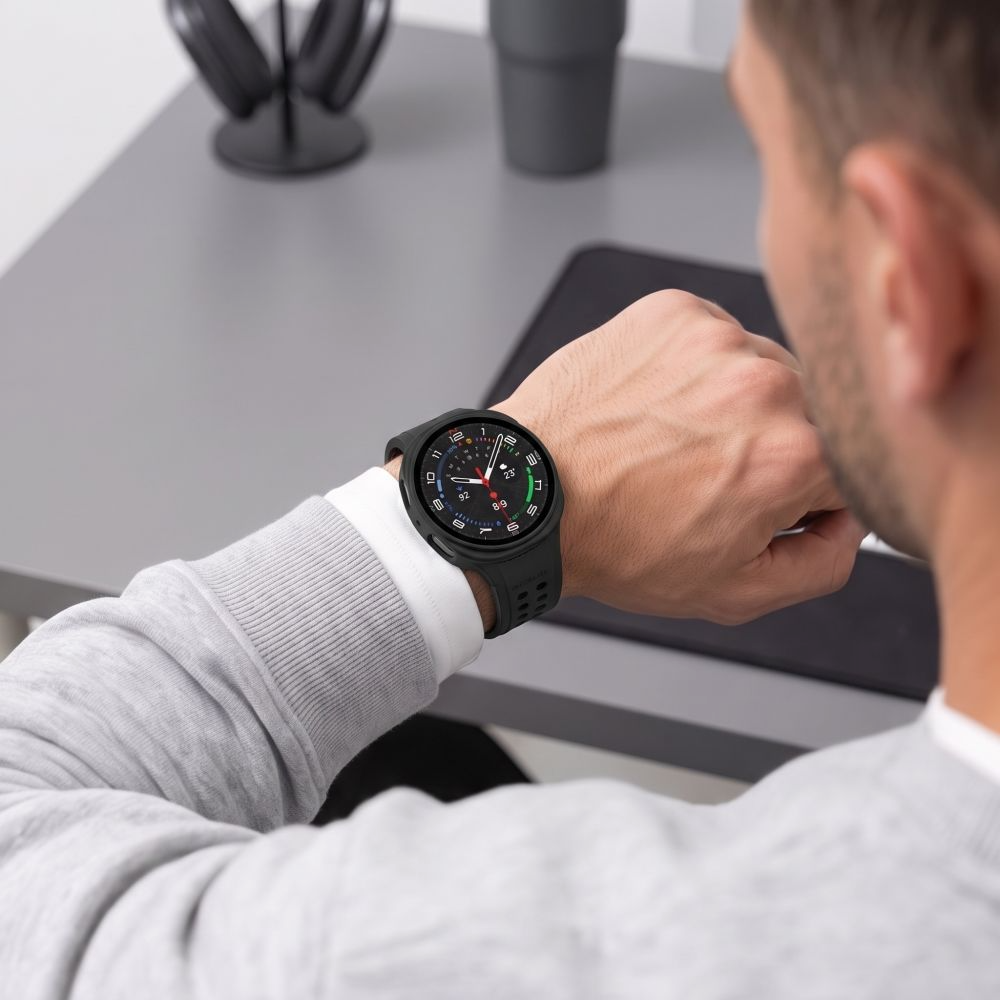 Tech-Protect Defense Case for Samsung Galaxy Watch9 / Watch8 40mm, Set of 2, Black / Transparent