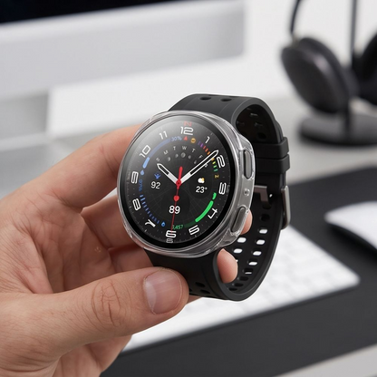 Tech-Protect Defense Case for Samsung Galaxy Watch9 / Watch8 40mm, Set of 2, Black / Transparent