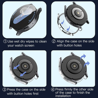 Techsuit Defense360 Pro Case for Samsung Galaxy Watch7 40mm, Transparent