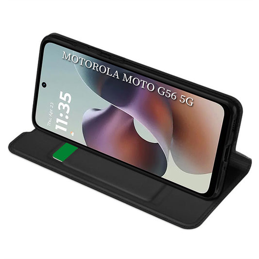 Case for Motorola Moto G56, Techsuit, Magskin Book, Black