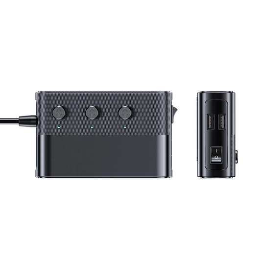 3MK Power Splitter Car Charger, 120W, 3A, 3 x USB-A - 1 x USB-C - 3 x Cigarette Lighter Extension, Black