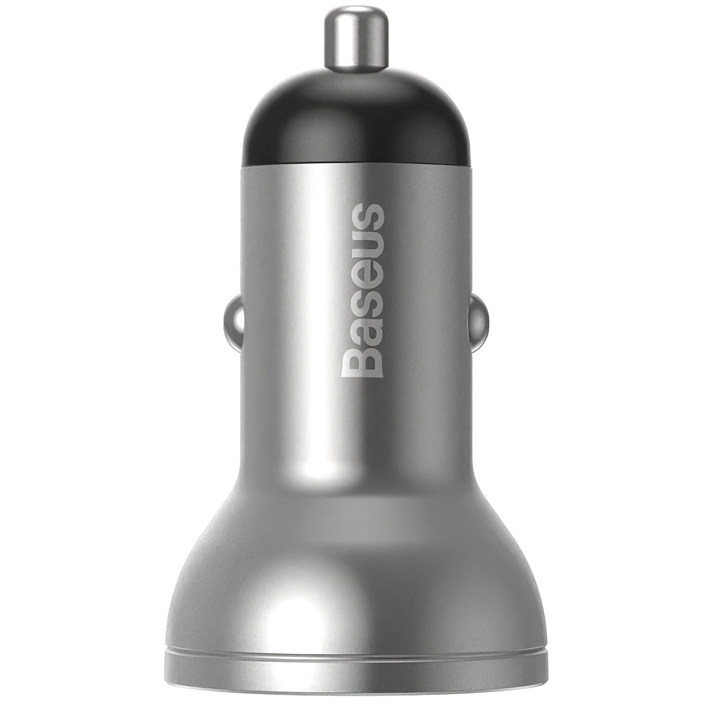 Baseus Digital Display Car Charger, 24W, 2.4A, 2 x USB-A, Silver CCBX-0S