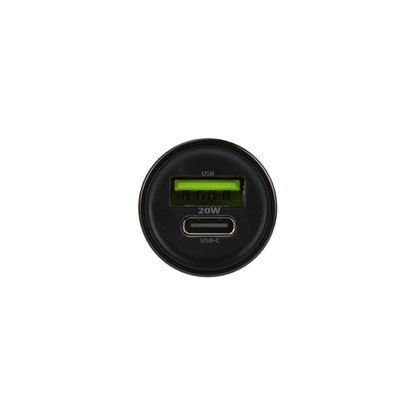 Car Charger with USB-C Cable MaXlife MXCC-04, 20W, 3A, 1 x USB-A - 1 x USB-C, Black