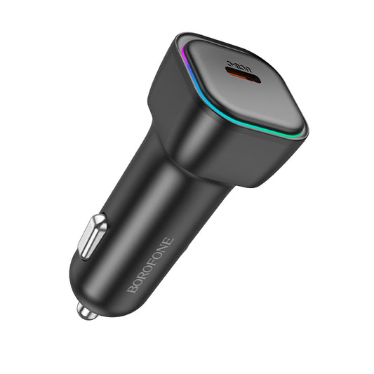 Borofone BZ28 Trophie Car Charger With Lightning Cable, 30W, 3A, 1 x USB-C, Black