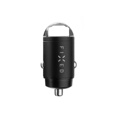 Fixed Auto Charger, 30W, 3A, 1 x USB-A - 1 x USB-C, Black