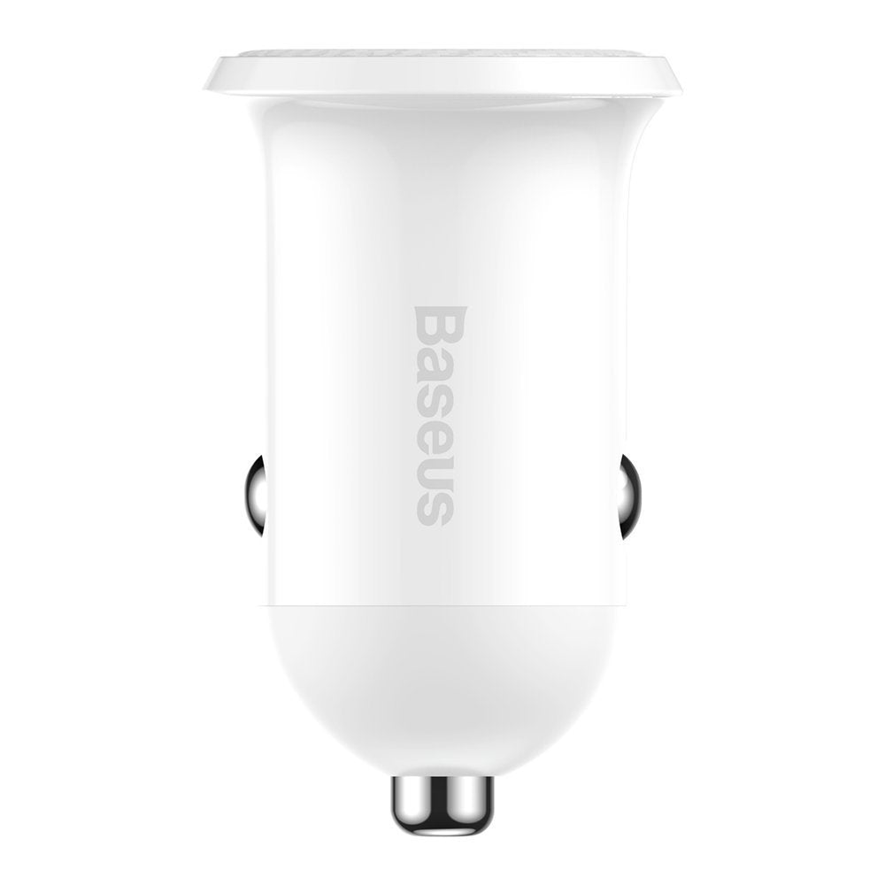 Baseus Grain Pro Car Charger, 24W, 2.4A, 2 x USB-A, White CCALLP-02