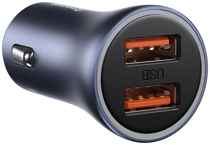 Baseus Golden Contactor Pro Dual Car Charger, 40W, 3A, 2 x USB-A, Gray CCJD-A0G