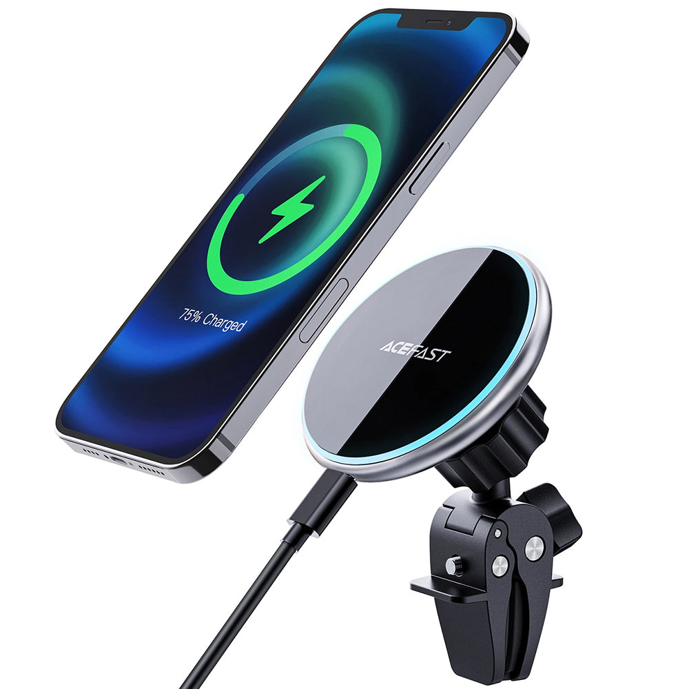 Acefast D3 Wireless Car Charger, 15W, 1.67A, Silver