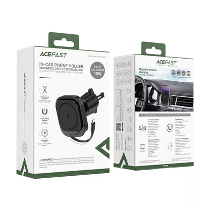 Acefast D32 Wireless Car Charger, 15W, 1.67A, Black