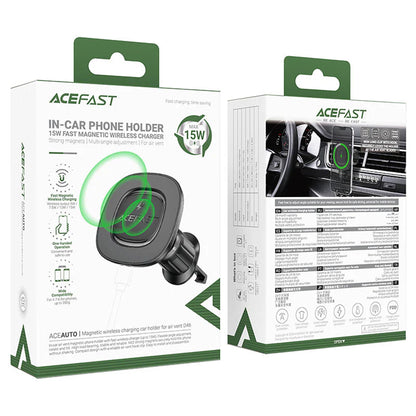 Acefast D46 Wireless Car Charger, 15W, 1.67A, Black