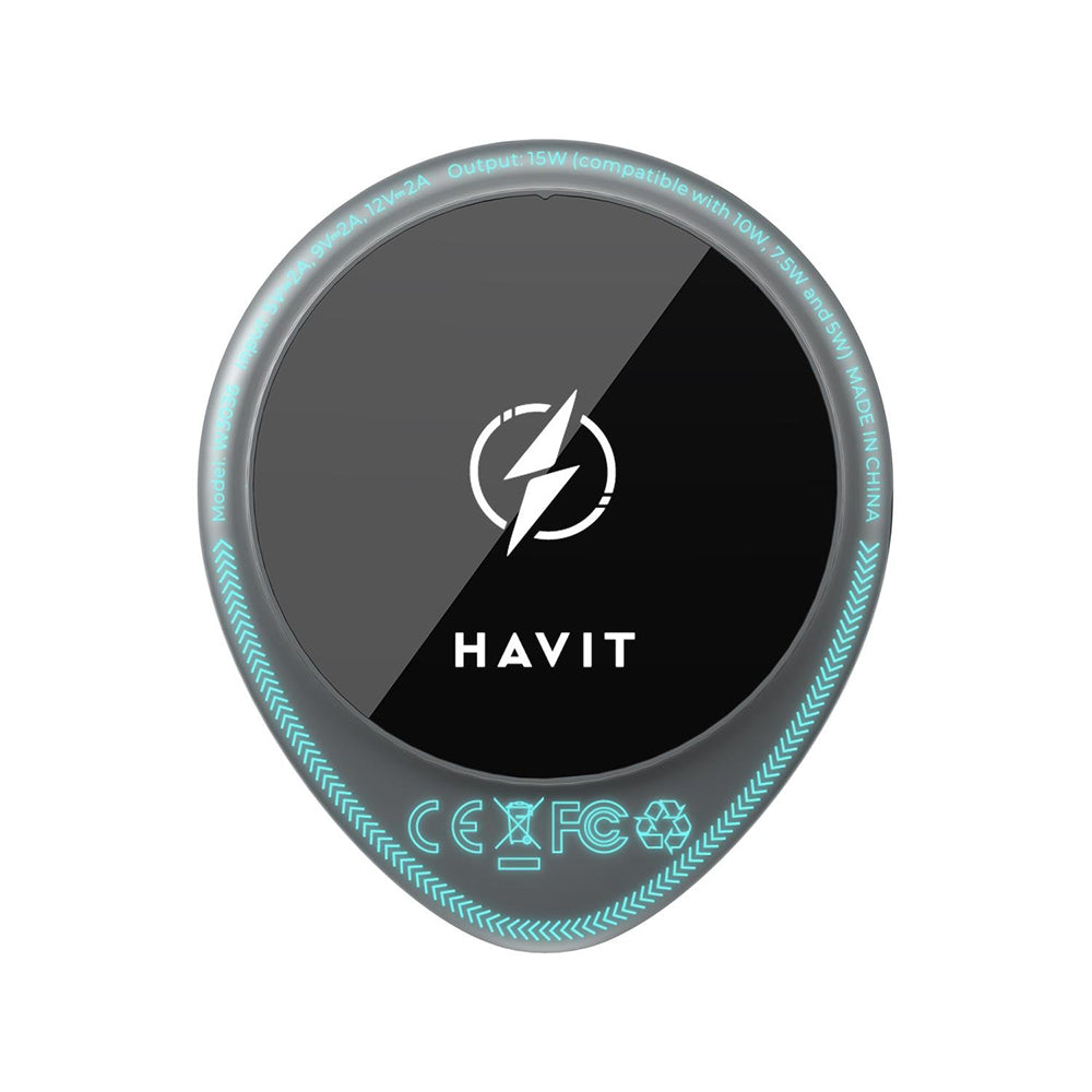 HAVIT W3036 Wireless Car Charger, 15W, 1.67A, Black