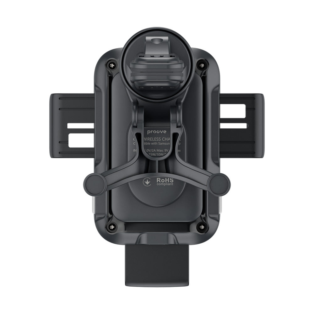 Proove Triple Clamp Wireless Car Charger, 15W, 1.67A, Black WHTC15010001