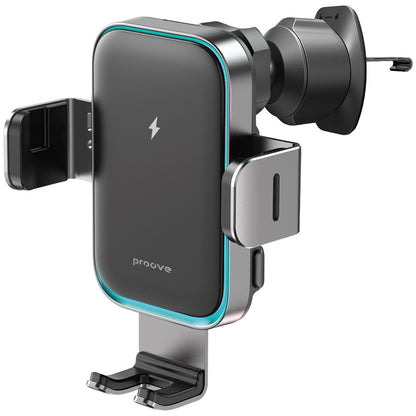 Proove Triple Clamp Pro Wireless Car Charger, 15W, 1.67A, Gray WHTP15010004