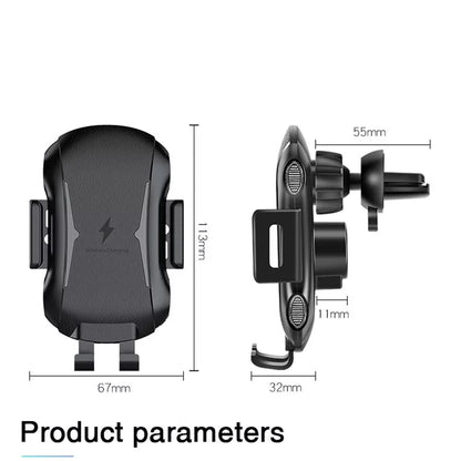 Techsuit CAPD032 Premium Wireless Car Charger, 10W, 1.1A, Black