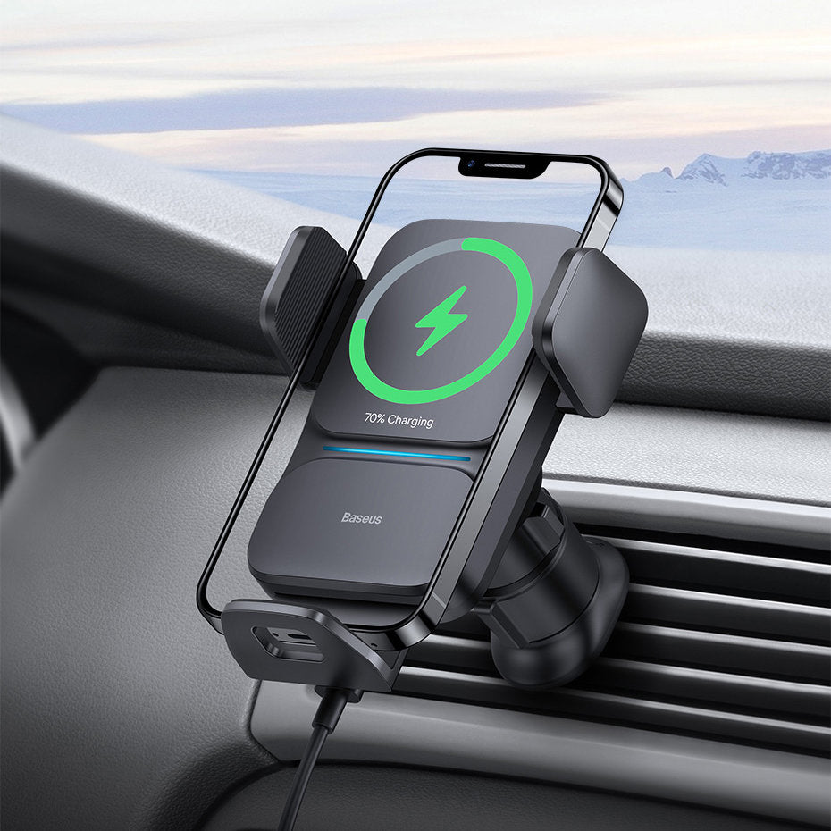 Baseus Wisdom Wireless Car Charger, 15W, 1.67A, Black CGZXX000001 