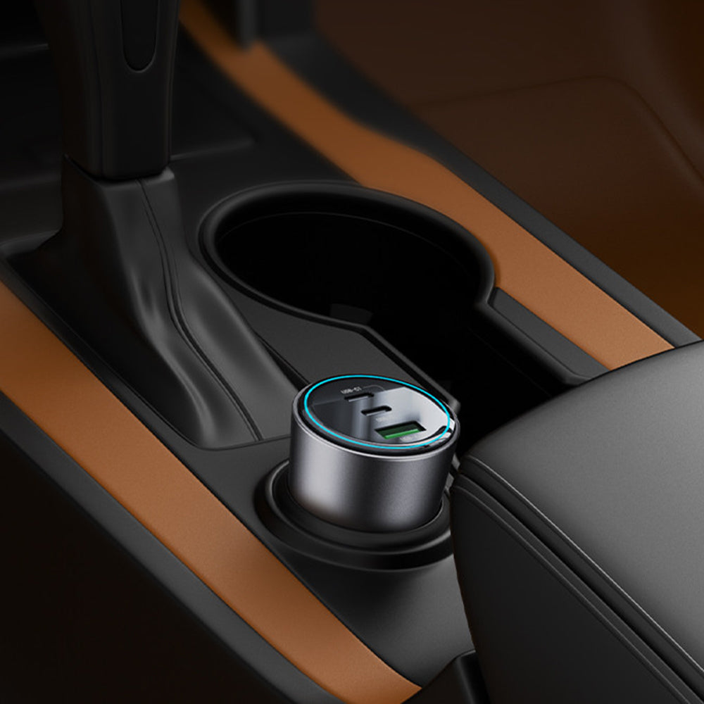 Yesido Y59 Car Charger, 200W, 5A, 1 x USB-A - 2 x USB-C, Black