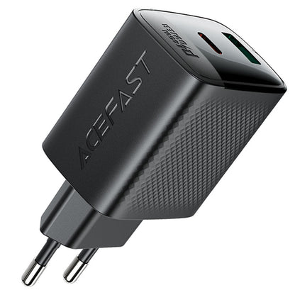 Acefast A106 Network Charger, 45W, 3A, 1 x USB-A - 1 x USB-C, Black
