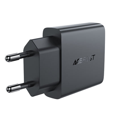 Acefast A69 Network Charger, 30W, 3A, 1 x USB-A - 1 x USB-C, Black