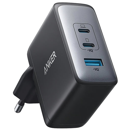 Anker 736 Nano II Network Charger, 100W, 3A, 1 x USB-A - 2 x USB-C, Black A2145G11