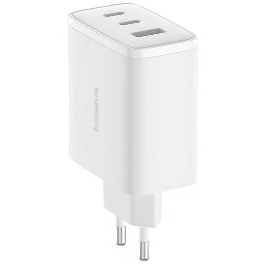 Network Charger Baseus Cube Pro, 65W, 3.25A, 1 x USB-A - 2 x USB-C, White P10152301213-00