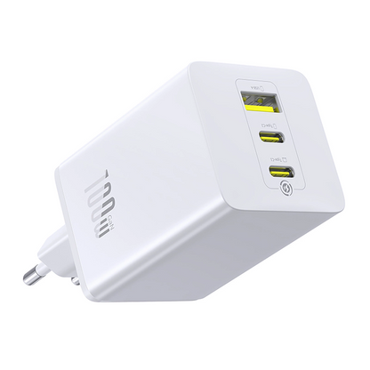 Baseus EnerFill FE11 Network Charger, 100W, 5A, 1 x USB-A - 2 x USB-C, White P10182102213-00