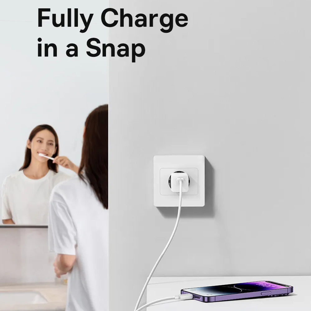 Baseus GaN Mini 1C Network Charger, 30W, 3A, 1 x USB-C, Purple CCGN070705