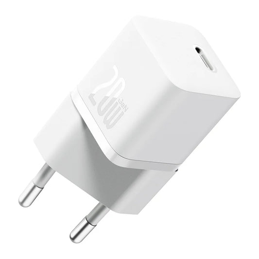 Network Charger Baseus GaN GaN Mini 1C, 20W, 3A, 1 x USB-C, White CCGN050102 