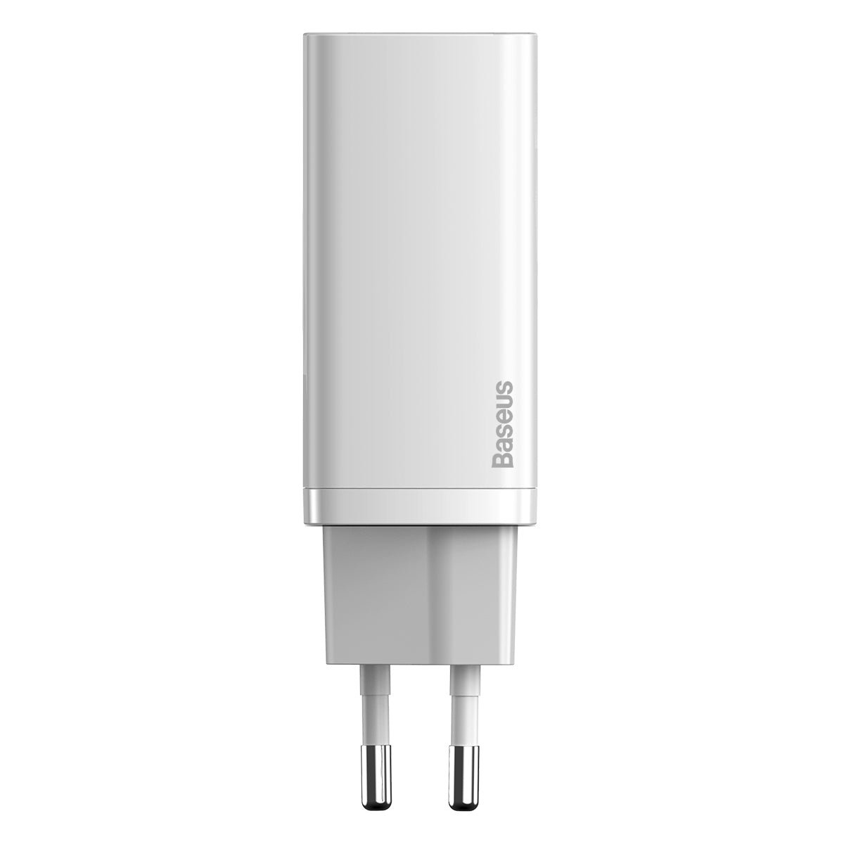 Baseus GaN2 Lite Power Adapter, 65W, 3A, 1 x USB-A - 1 x USB-C, White CCGAN2L-B02