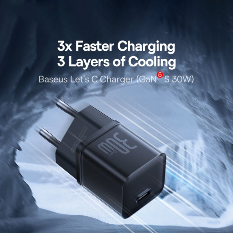 Baseus GaN5S Network Charger, 30W, 3A, 1 x USB-C, Black P10162504113-00