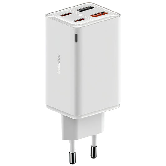 Network Charger Baseus GaN6 Pro, 65W, 3.25A, 2 x USB-A - 2 x USB-C, White 