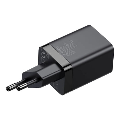 Baseus Super Si Pro Network Charger, 30W, 3A, 1 x USB-A - 1 x USB-C, Black CCSUPP-E01