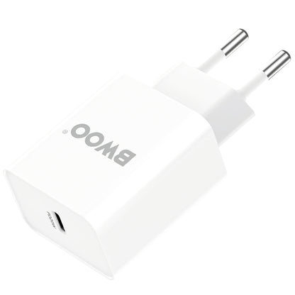 BWOO BO-CDA119 Wall Charger, 20W, 4A, 1 x USB-C, White