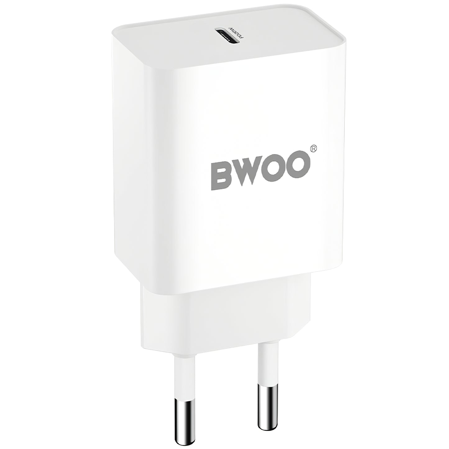 BWOO BO-CDA119 Wall Charger, 20W, 4A, 1 x USB-C, White