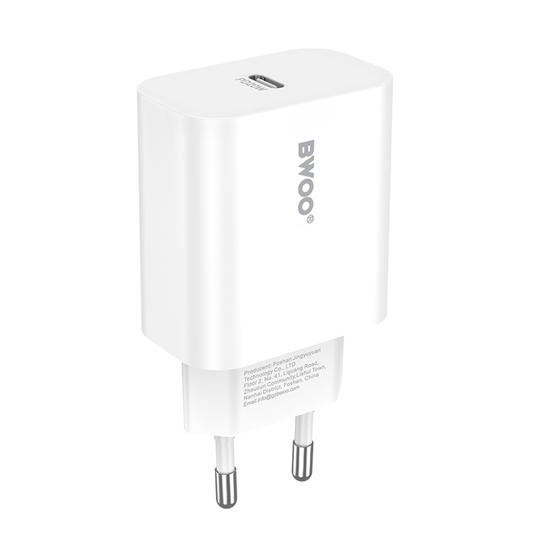 BWOO CDA233 Network Charger, 20W, 3A, 1 x USB-C, White