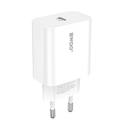 BWOO CDA233 Network Charger, 20W, 3A, 1 x USB-C, White