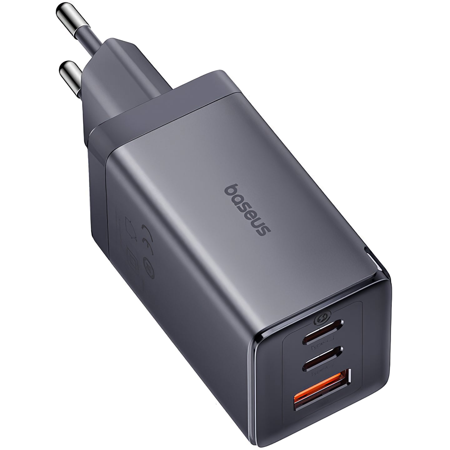 Network Charger With USB-C Cable Baseus GaN5 Pro, 65W, 3.25A, 1 x USB-A - 2 x USB-C, Gray P10110812812827-Z1