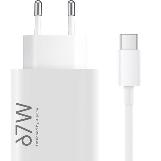 Xiaomi Network Charger with USB-C Cable, 67W, 6.2A, 1 x USB-A, White BHR9465EU