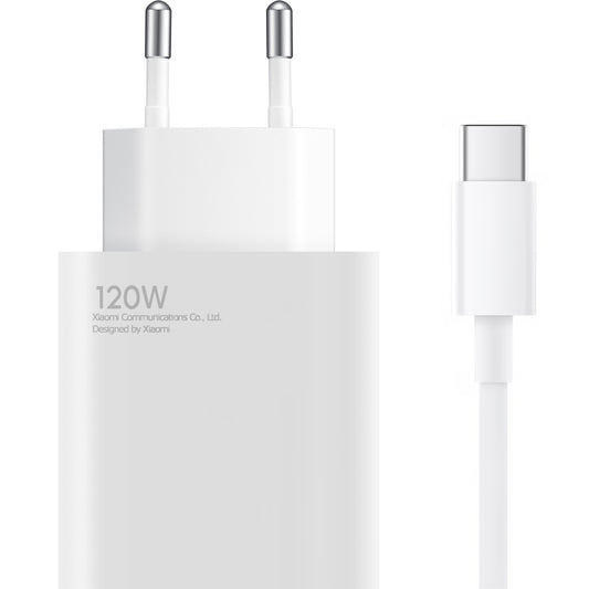 Xiaomi Network Charger with USB-C Cable, 120W, 6A, 1 x USB-A, White BHR9462EU 